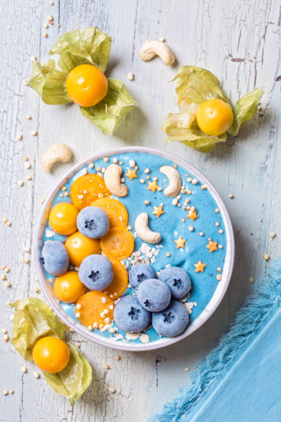 istock Healthy blue spirulina smoothie bowl 1174075517