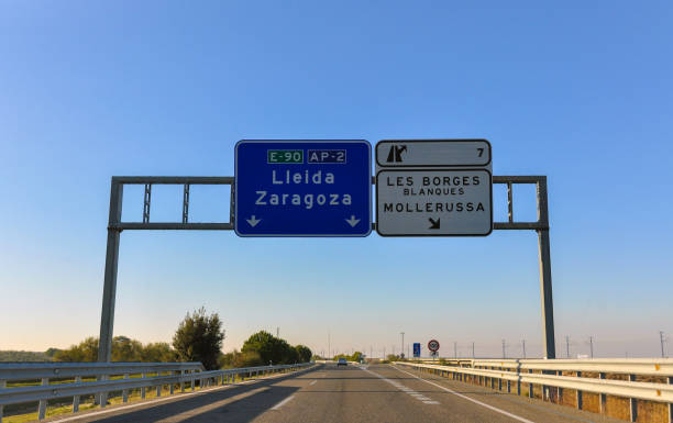 istock Road signs on the Spanish road 1174077421