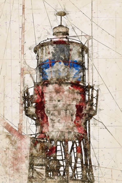 istock Digital artistic Sketch of a Lightship in Germany 1174083497