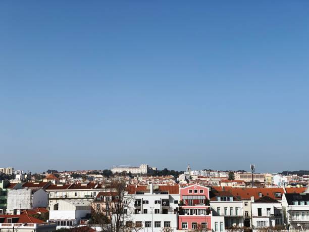 istock High Angle View Of Townscape Against Clear Blue Sky 1174083846