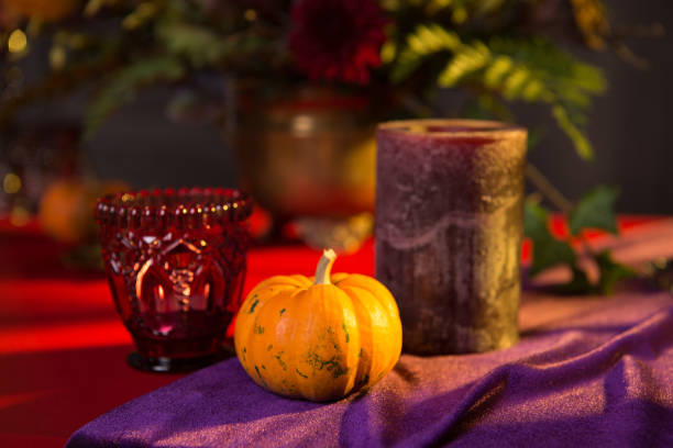 istock Buffet table with sweets and drinks, cooked and decorated in honor of Halloween. 1174086446