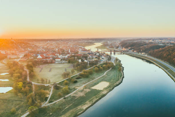 istock High Angle View Of Bridge Over River Against Sky During Sunset 1174086511