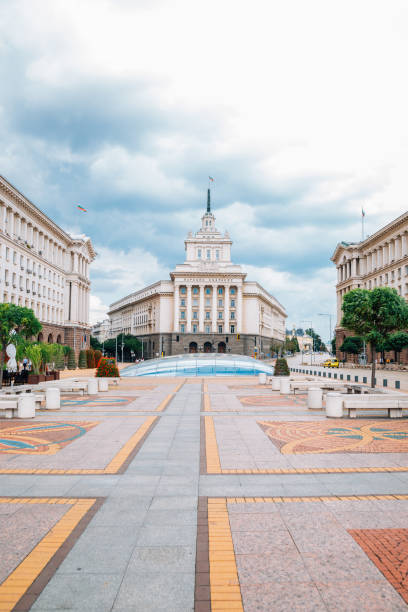 istock Largo square and National Assembly building in Sofia, Bulgaria 1174090189