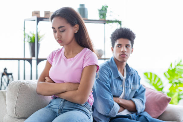 istock Teenage couple ignoring each other after argument 1174104209