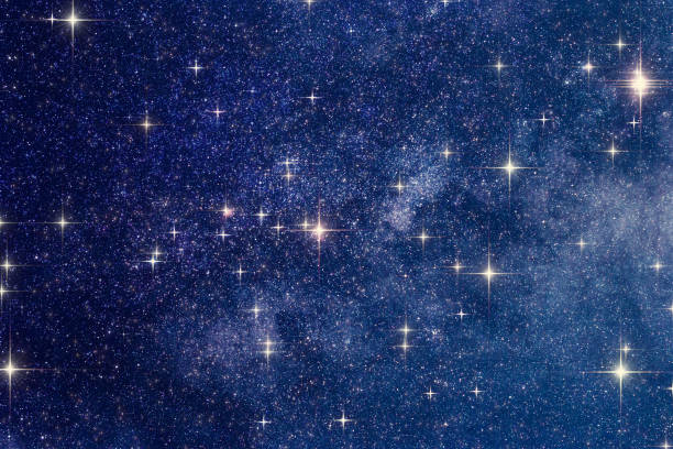 estrellas de la vía láctea fotografiadas con telescopio astronómico. mi trabajo de astronomía. - forma de estrella fotos fotografías e imágenes de stock