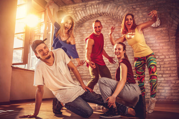 istock Passion dance team - urban hip hop dancer exercising dance training in studio 1174112706
