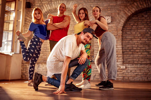 istock Passion dance team - urban hip hop dancer exercising dance training in studio 1174112832