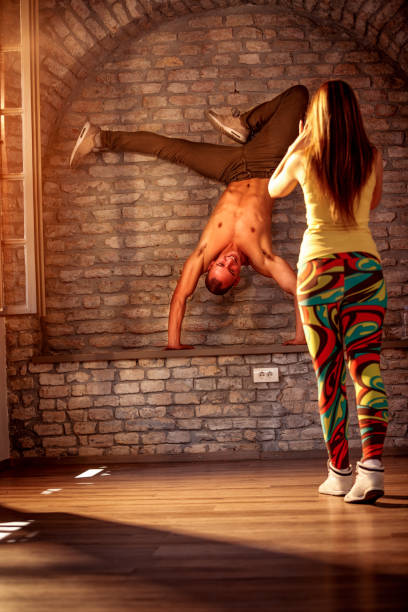 istock Passion dance team - urban hip hop dancer exercising dance training in studio 1174113893