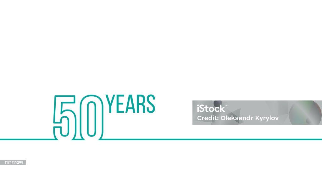 50 de ani aniversare sau zi de naștere. Grafică liniară contur. Poate fi folosit pentru materiale de imprimare, brouchures, acoperă, rapoarte. Ilustrație Vector stoc izolată pe fundal alb - vector de stoc Afacere fără redevențe 50 de ani aniversare sau zi de naștere. Grafică liniară contur. Poate fi folosit pentru materiale de imprimare, brouchures, acoperă, rapoarte. Ilustrație Vector stoc izolată pe fundal alb - vector de stoc Afacere fără redevențe