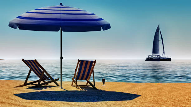 istock Beach chair at sunny coast. Seychelles 1174117109