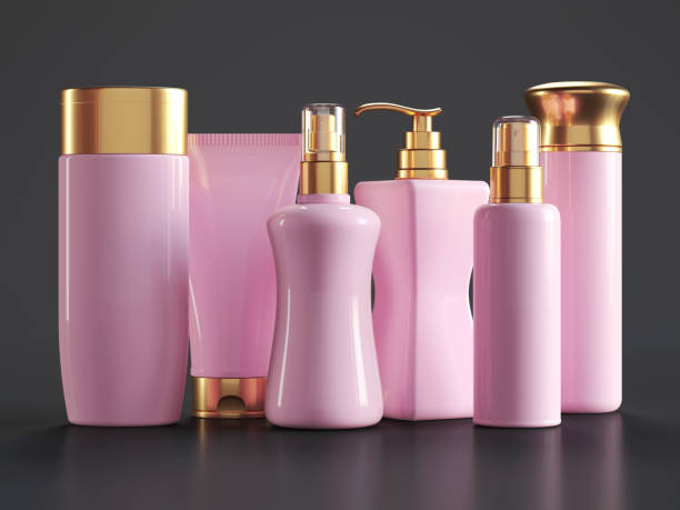 istock Cosmetics products pink bottles 1174118386