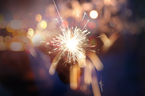 istock Abstract background blurry firework pyrotechnics and bokeh on the dark background for celebration concept 1174119305