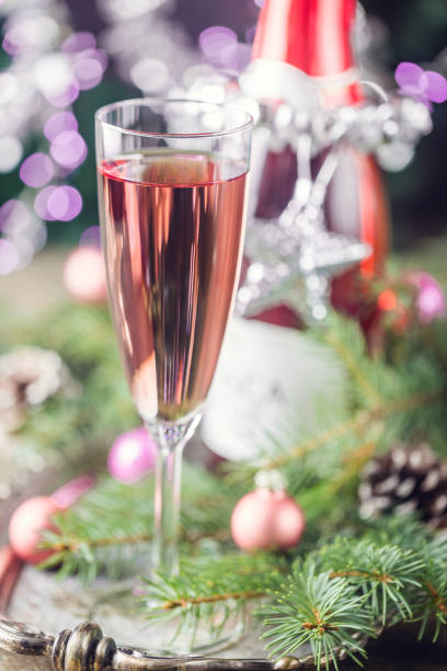 istock Pink champagne in a glass 1174151024