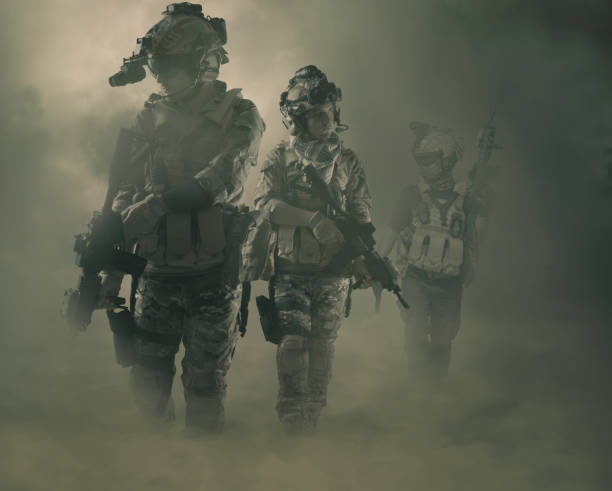 istock Special soldier in action military concept 1174151025