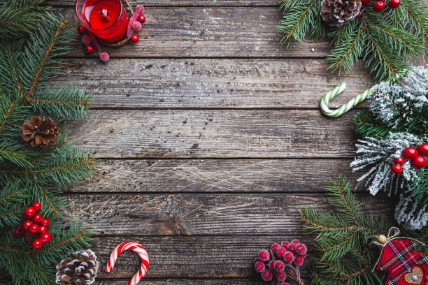 istock Christmas fir tree with decoration 1174151491