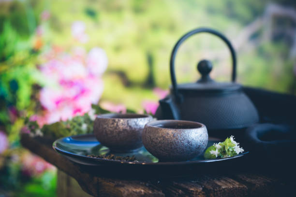 istock Two cups of green tea 1174152290