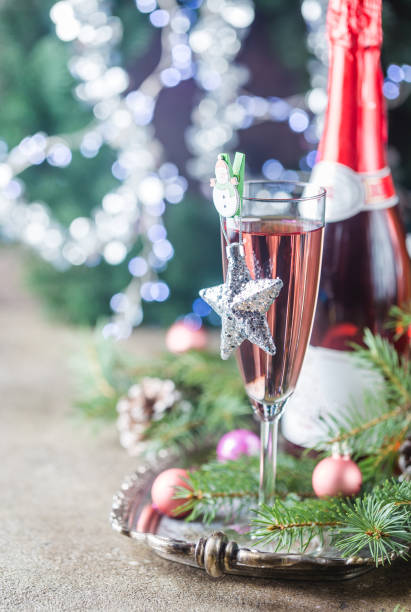 istock Pink champagne in a glass 1174156663