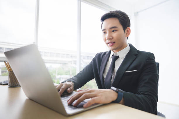 istock Fin-tech and technology concept Young Portrait creative couple working success project with Business partner and wearing  casual outfit working happy action in modern Coworking space 1174160742