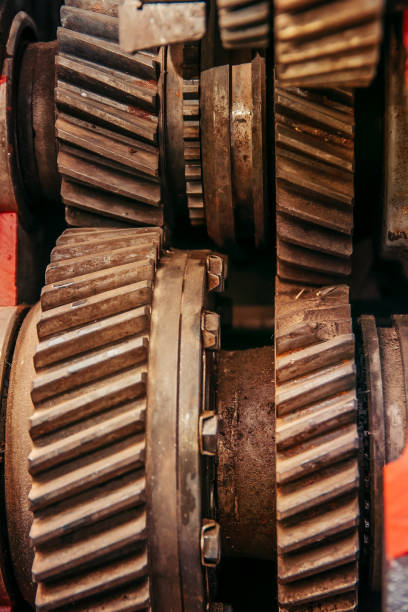 istock Gears of a car engine close up 1174160821