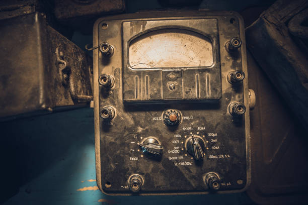istock Vintage large multimeter. Ampervoltmetr closeup. 1174160917