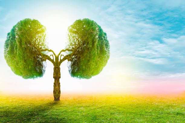 istock Lung green tree-shaped images, medical concepts, autopsy, 3D display and animals as an element 1174163019