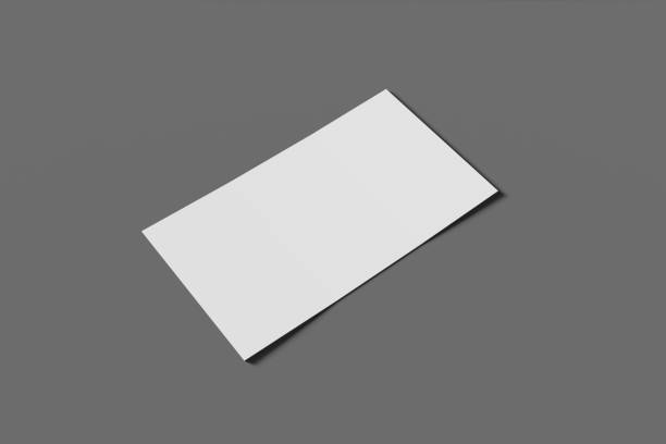 istock Mockup blank business or name card on a gray background. 3D rendering 1174165620