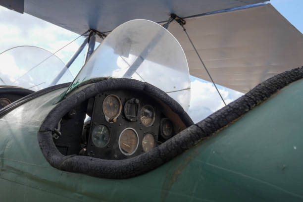 Old airplane control panel