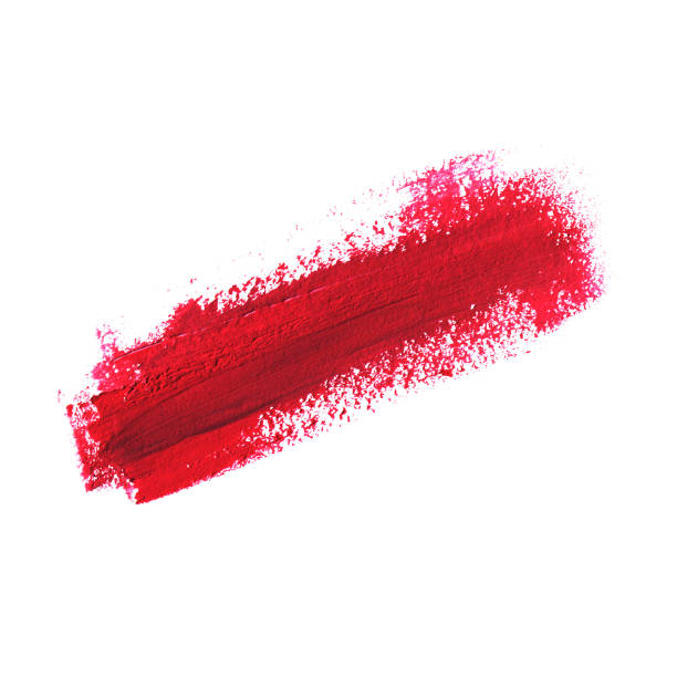 istock Hand drawn abstract  red brush paint texture design acrylic stroke isolated on  white background for your design. 1174167773