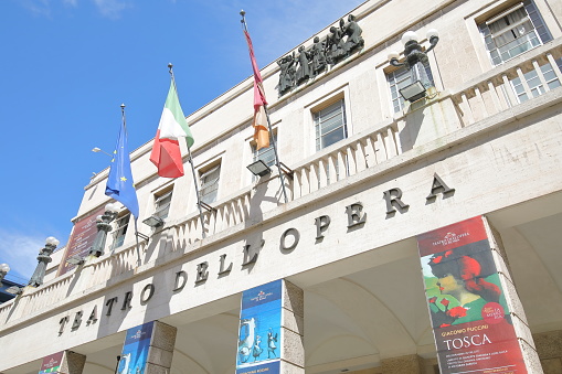Rome Italy - June 13, 2019: Teatro dell Opera performing art theatre Rome Italy