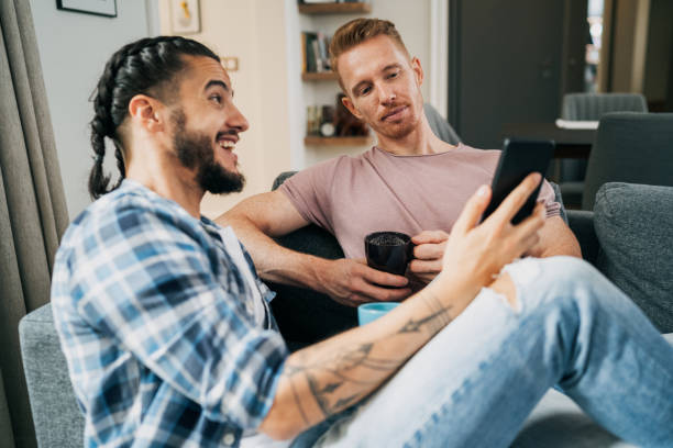 istock Happy gay couple 1174179205