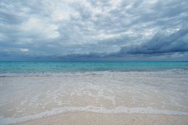 tormenta tropical se acerca a la playa - textured nature hurricane caribbean sea fotografías e imágenes de stock