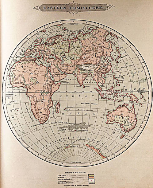 istock Antique illustration - 1978 Geography - Map of Eastern Hemisphere 1174207972
