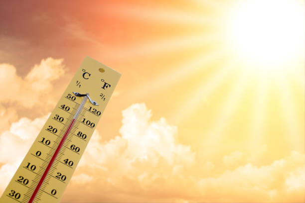 istock Thermometer shows high temperature in summer 1174219880