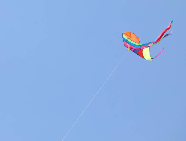 istock colorful kite flies high in the sky 1174238835