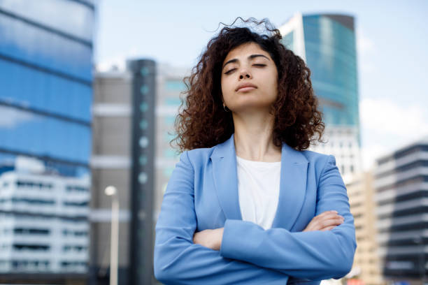 istock Tired businesswoman 1174240344