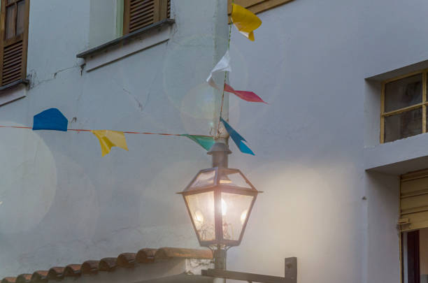 istock Colonial style street sconce in june 1174243687