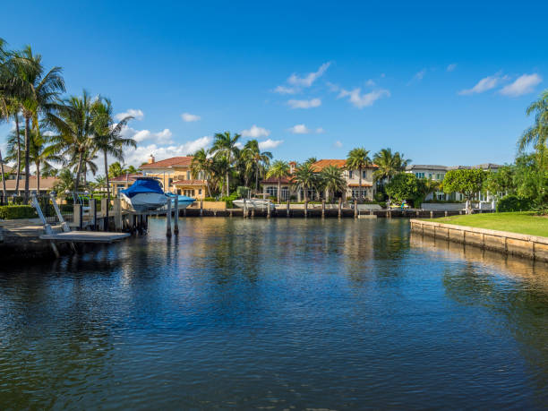 istock Waterfront neighbourhood in South Florida 1174248295
