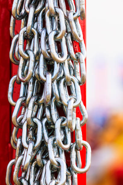istock Detailed closeup, lot of silver chains 1174250354