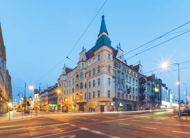 istock The old building in the evening. Katowice 1174252201