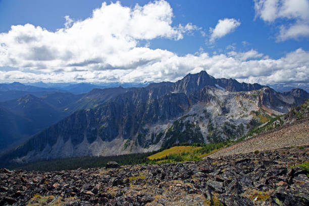 View of Cascade Range from Frosty Mountain, Manning Park, BC, Canada