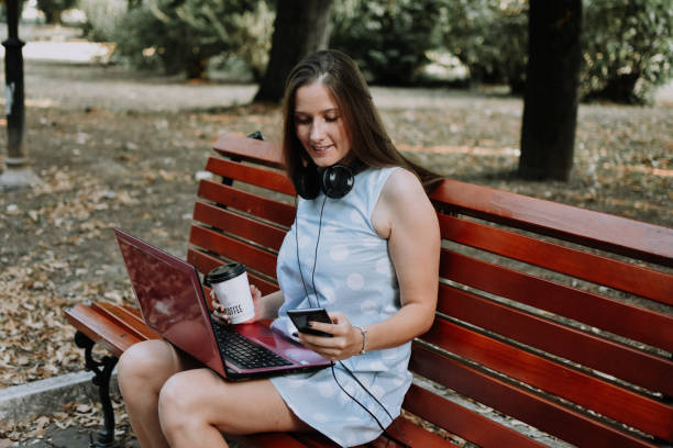 istock Attractive woman taking a coffee break 1174263242