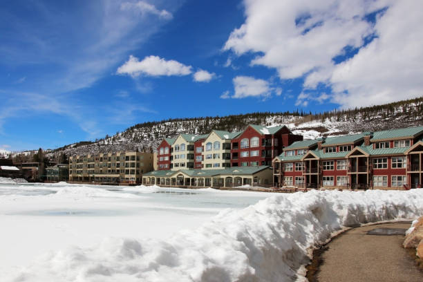 istock Colorado nature background, ski resort vacation concept. 1174270139