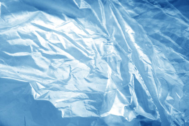 istock Plastic transparent old wrap texture in navy blue tone 1174272380