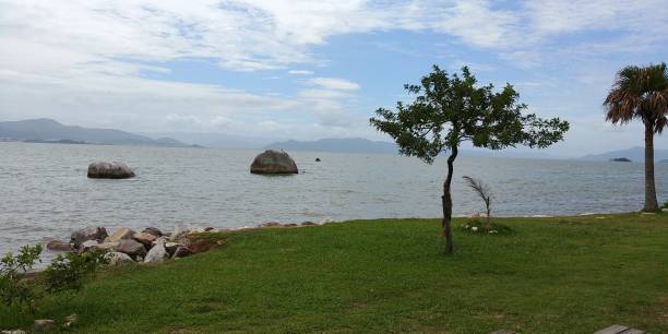 istock A nice stroll through the downtown Florianopolis boardwalk on a cloudy summer day. 1174282028