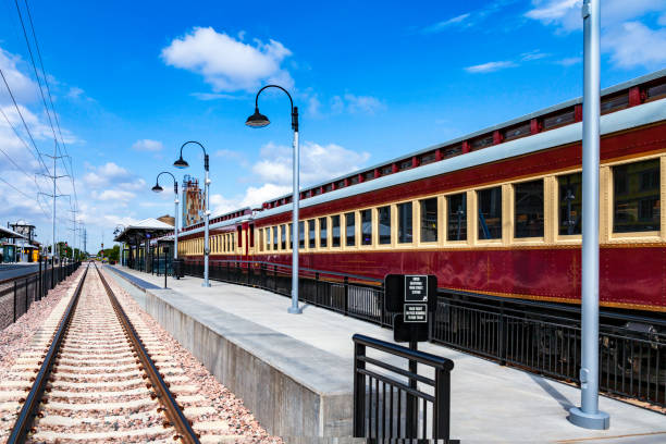 istock Grapevine Texas Commuter Railroad Station, Train and Tracks 1174282697