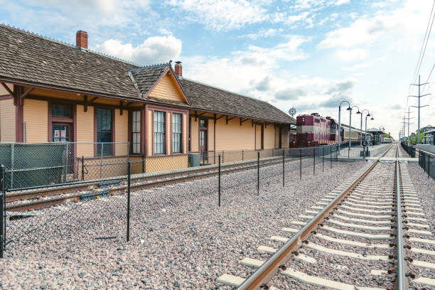 istock Grapevine Texas Commuter Railroad Station, Train and Tracks 1174282863