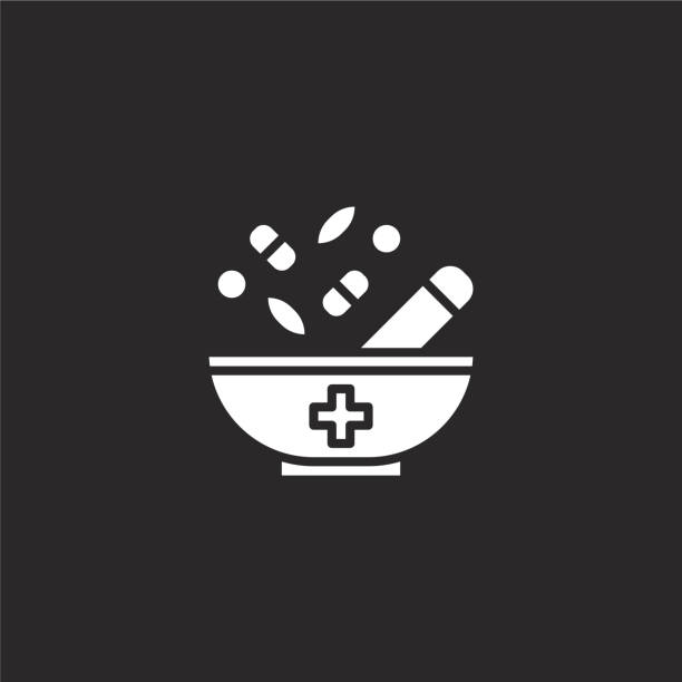 mortar icon. Filled mortar icon for website design and mobile, app development. mortar icon from filled drugstore collection isolated on black background. mortar icon. Filled mortar icon for website design and mobile, app development. mortar icon from filled drugstore collection isolated on black background. 狂飙 stock illustrations