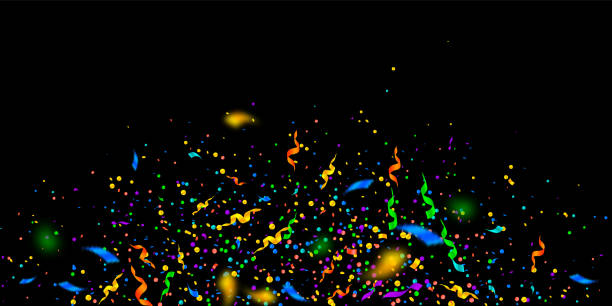 istock Streamers and confetti. Colorful tinsel and foil r 1174287624