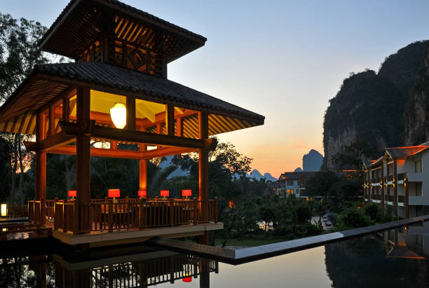istock Yangshuo Karst Formations at Sunset, China 1174289484
