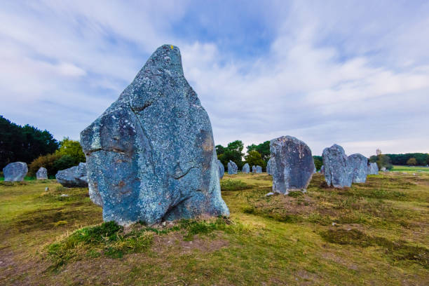 istock Ancient menhir granite stones at night. Carnac, France 1174291987